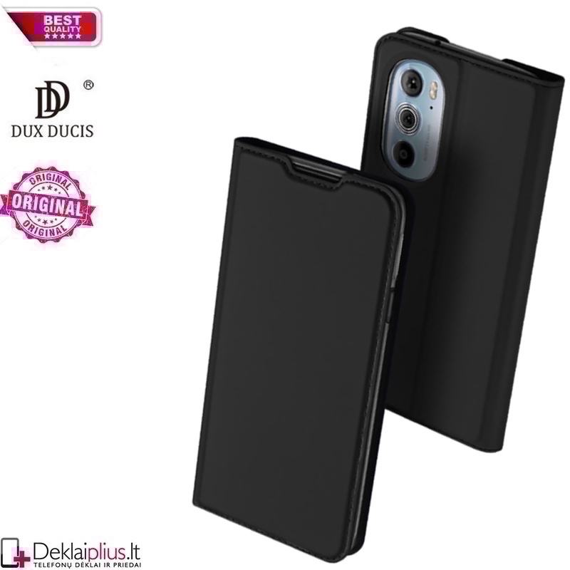 Dux Ducis dirbtinės odos atverčiamas dėklas - juodas (telefonams Motorola Edge 30 Pro) Dux Ducis dirbtinės odos atverčiamas dėklas - juodas (telefonams Motorola Edge 30 Pro)